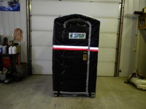 A Cole's Cover on a Portable Toilet.